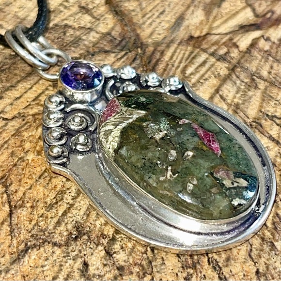 Dark Eudyalite Pendant 2 1/4” - Picture 10 of 13